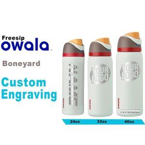 Owala Boneyard Stainless Steel Water Bottle: Laser Engraved, Personalized